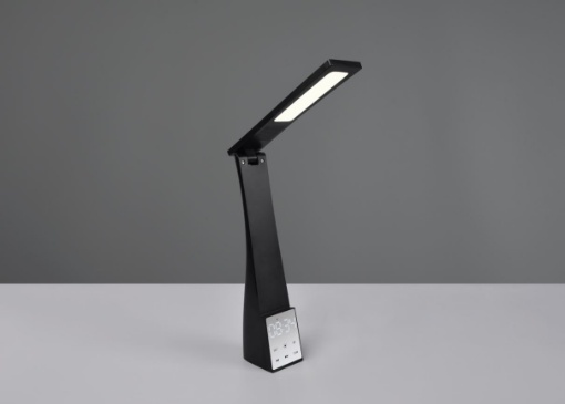 Lampada Led da Scrivania Linus Flessibile Touch Display Data Orario e  Sveglia Trio Lighting
