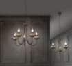 Immagine di Lampadario Classico con Bracci Livia Nero e Oro 5xE14 Trio Lighting 