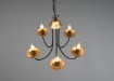 Immagine di Lampadario Classico con Bracci Livia Nero e Oro 5xE14 Trio Lighting 