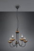 Immagine di Lampadario Classico con Bracci Livia Nero e Oro 5xE14 Trio Lighting 