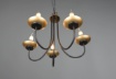 Immagine di Lampadario Classico con Bracci Livia Nero e Oro 5xE14 Trio Lighting 