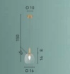 Immagine di Sospensione Oro Con Vetro Trasparente Per Penisola Brandy S1 Luce Ambiente Design
