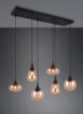 Immagine di Lampadario Design Per Soggiorno Vetri Ambra Diverse Forme Lumina Trio Lighting 