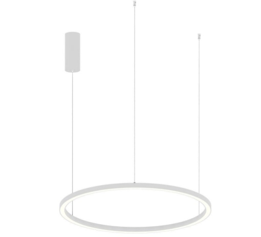 Immagine di Lampadario Led Anello Sospeso Bianco 40w CCT Hoop 80 cm Luce Ambiente Design