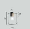 Immagine di Applique Metallo Smith AP1 Luce Diffusa E27 Led Fan Ambiente Design