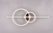 Immagine di Applique Plafoniera Bacchetta con Doppio Anello Led CCT Montilla Nichel Trio Lighting