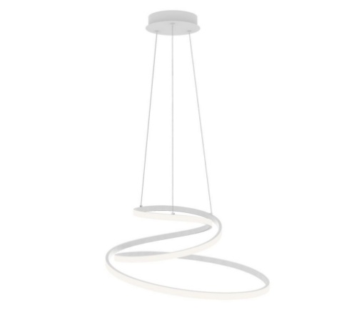 Immagine di Lampadario Moderno Coaster Bianco Spirale Led 60w CCT Luce Ambiente Design