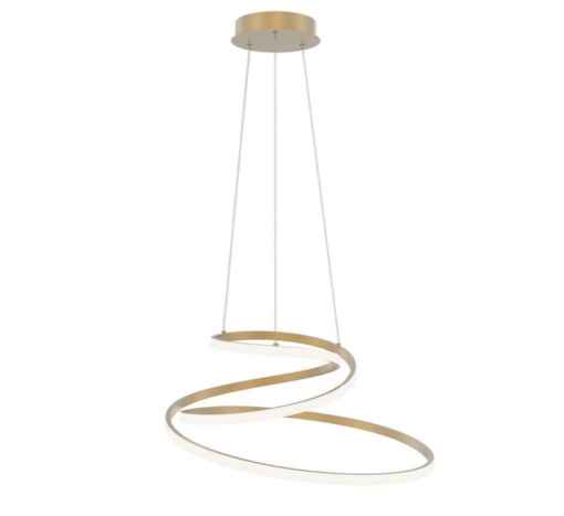 Immagine di Lampadario Soggiorno Spirale Led 60w CCT Coaster Oro Luce Ambiente Design