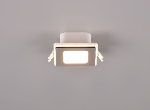 Immagine di Faretto Cromo Quadrato da Incasso Led 3000k Nimbus 8x8 cm IP44 Trio Lighting 