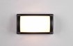 Immagine di Applique Rettangolo Alluminio Nero e Diffusore Bianco 1xE27 Puelo IP44 Trio Lighting 