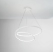 Immagine di Lampadario Design Moderno Per Salotto Led 80w CCT Lieve 80 cm Bianco Fan