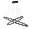 Immagine di Lampadario Soggiorno Doppio Anello Ovale Clarke Led 88w Luce Ambiente Design