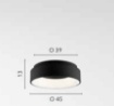 Immagine di Plafoniera Rotonda Noah 45 cm Anello Bianco Led CCT 40w Luce Ambiente Design