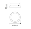 Immagine di Plafoniera Circolare Noah 60 cm Anello Nero Led CCT Luce Ambiente Design