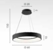 Immagine di Lampadario Anello Oro Moderno Led CCT 60w Per Soggiorno Noah Luce Ambiente Design