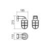 Immagine di Applique Per Esterno Curva Gabbietta Rame Cage IP44 Smarter Lighting