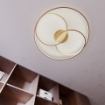 Immagine di Plafoniera Moderna Cerchi Led 92w Centrix Oro Smarter Lighting