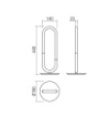 Immagine di Lampada Da Tavolo Comodino Design Ovale Moderno Led Latium Ottone Smarter