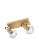 Picture of Applique Binario Oro Con 2 Faretti Vetro Fume Orientabili Matias Smarter