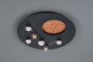 Immagine di Plafoniera Nero e Caffè Effetto Luna e Pianeti Led Antiabbagliamento Switch Dimmer CCT Zodiac Trio Lighting 