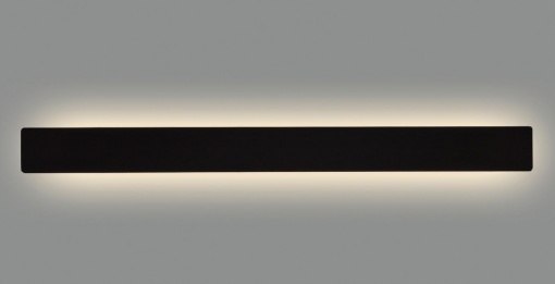Immagine di Applique Nera Rettangolo Bi-Emissione Led Regolabile CCT L140 cm Fosca ACB