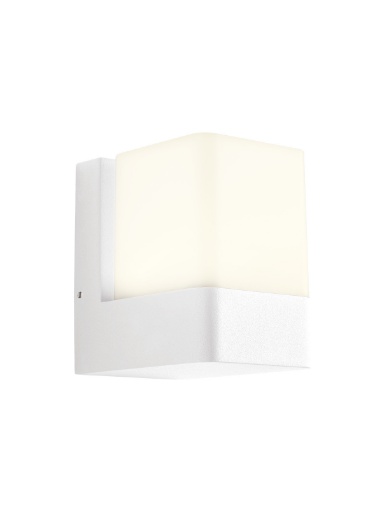 Immagine di Applique Cubotto Led Da Esterno Moderno Bianco 3000k IP44 Tok Smarter