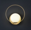 Immagine di Applique Halo Oro Diffusore Sfera Vetro Opale Led 5w CCT ACB