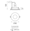 Immagine di Faretto Bagno per Incasso Rotondo GU10 Hera Cromo Ø8,2 cm IP54 ACB