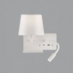 Immagine di Applique Bianca Hold Paralume E27+Spot Led Orientabile Lato Sinistro ACB