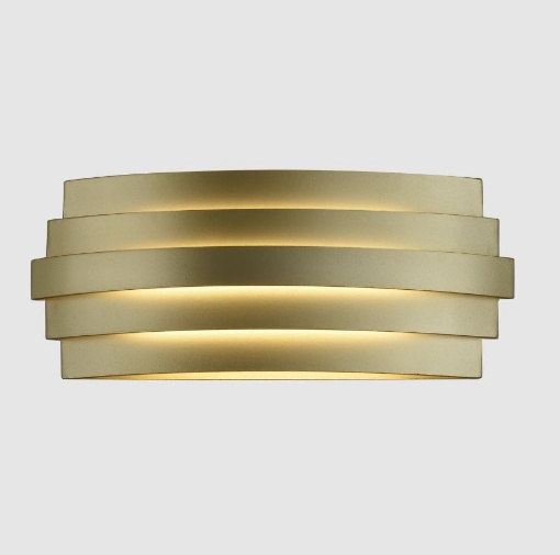 Immagine di Lampada da Parete Decorativa Luxur Oro Doppia Emissione Led CCT ACB