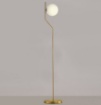 Picture of Piantana Design Maui Oro Anticato Paralume Sfera Vetro Bianco H145 cm ACB