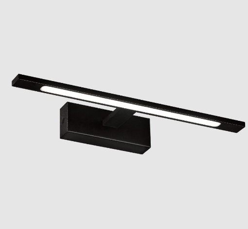 Immagine di Applique Lineare Nera Specchio Bagno Menorca Led 4000k IP44 ACB