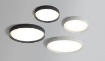 Immagine di Plafoniera Disco Nero Led 22w 3000k o 4000k Minsk Ø40 cm ACB