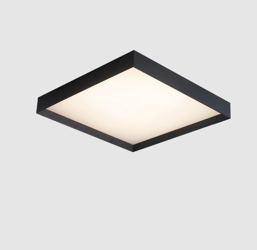 Immagine di Plafoniera Quadrata Nera Led 52w Munich 60x60 cm ACB