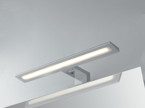 Immagine di Applique Led Da Specchio Bagno Moderno Cromo 8w 4000k Wally IP44 Intec Light