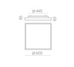 Immagine di Lampada Quadrata Bianca da Soffitto Led CCT 2700K/3000K Oporto 60x60 cm ACB 