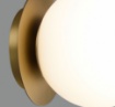 Immagine di Applique Parma Base Disco Oro e Paralume Sfera Vetro Opale IP44 ACB