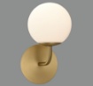 Picture of Applique Parma Braccio Oro e Paralume Sfera Vetro Opale IP44 ACB