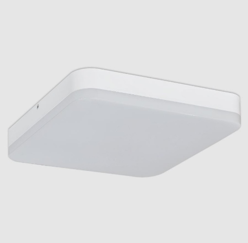 Immagine di Plafoniera Led 4000K Square Bianca 28x28 cm IP54 Sensore Movimento ACB