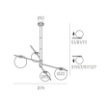 Picture of Lampadario Design 4 Luci Sabbia Sfere Vetro Bianco Top Light Boomerang