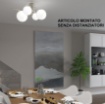 Immagine di Lampadario Design 4 Luci Sabbia Sfere Vetro Bianco Top Light Boomerang