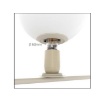 Immagine di Plafoniera Design Moderno 4 Luci Holly Sabbia Con Sfere Vetro Bianco Top Light