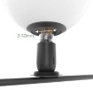 Immagine di Plafoniera Moderna 4 Luci Holly Colore Nero Con Sfere Vetro Bianco Top Light