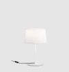 Picture of Lumetto Comodino Hotel con Paralume Tessuto Stilo Bianco H41 cm ACB