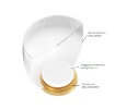 Immagine di Lampadario Moderno Boccia Vetro Led Dimmerabile 3000k Drum Oro 25 cm Top Light