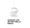 Picture of Lampadario Decentrato Per Cucina 2 Luci Bocce Vetro Led Dimmerabile 3000k Drum Top Light