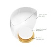 Immagine di Lampadario Led Rotondo 5 Luci Per Soggiorno Con Bocce Vetro Drum S5 TP Bianco Top Light