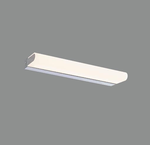 Immagine di Applique da Specchio Lineare Rettangolare Tesla Led Cromo L35 cm IP44 ACB