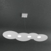 Immagine di Lampadario Per Tavolo Cucina Moderno Cloud 4 Luci Led In Linea Top Light 1128 S4R