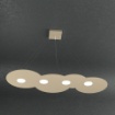 Immagine di Lampadario Per Tavolo Cucina Moderno Cloud 4 Luci Led In Linea Top Light 1128 S4R